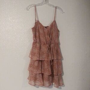 Trixxi women's size M pink & white floral dress